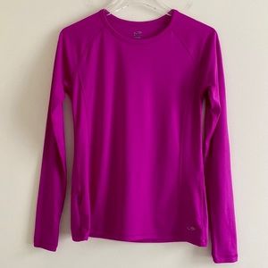C9 by Champion Duo Dry Womens Long Sleeve Shirt with Thumb Holes (Pink)